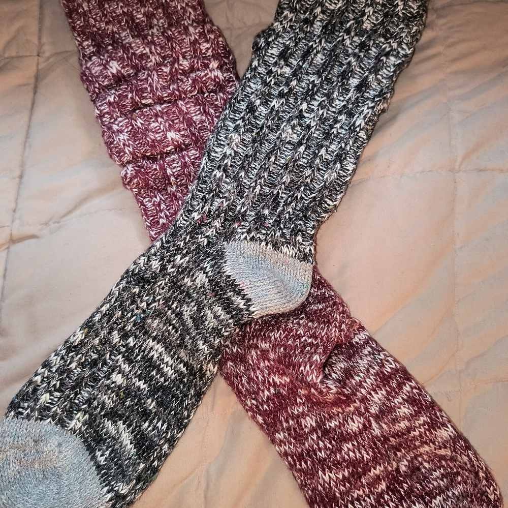 COPY - 2 PAIRS OVER THE KNEE BOOT SOCKS.  NEW